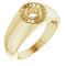 Bague de montage ronde en or jaune 18 carats de 4,1 mm