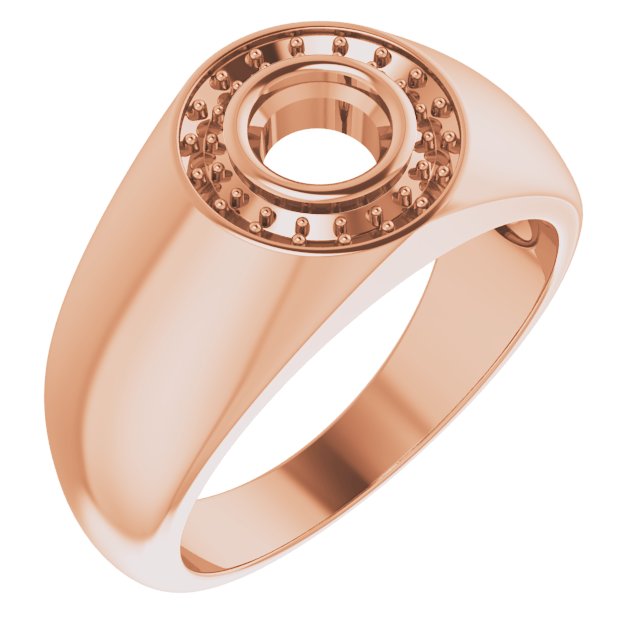 Bague ronde en or rose 18 carats de 5,5 mm