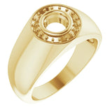 Bague de montage ronde en or jaune 18 carats de 5,5 mm