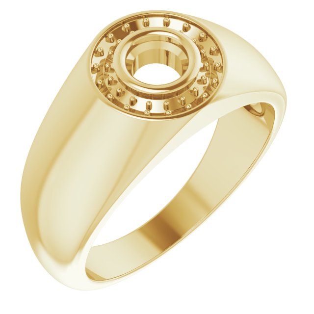 Bague de montage ronde 4,8 mm jaune 10K