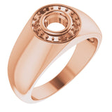 Bague ronde en or 14 carats de 5,2 mm