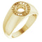 Bague de montage ronde en or jaune 18 carats de 5,2 mm