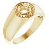 Bague de montage ronde 4,4 mm jaune 10K