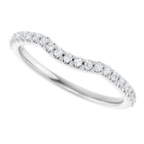 14K White Gold 1/5 CTW Natural Diamond Contour Band