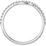 14K White Gold 1/5 CTW Natural Diamond Contour Band