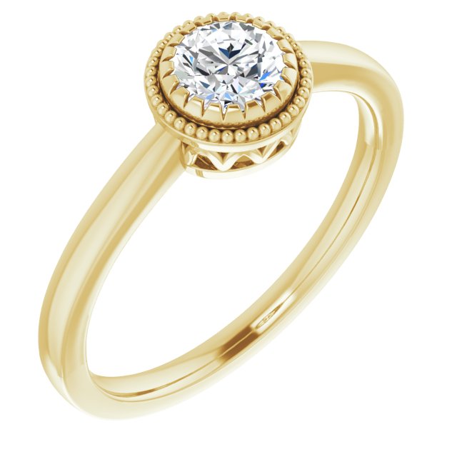 Bague en or jaune 14 carats et saphir blanc naturel