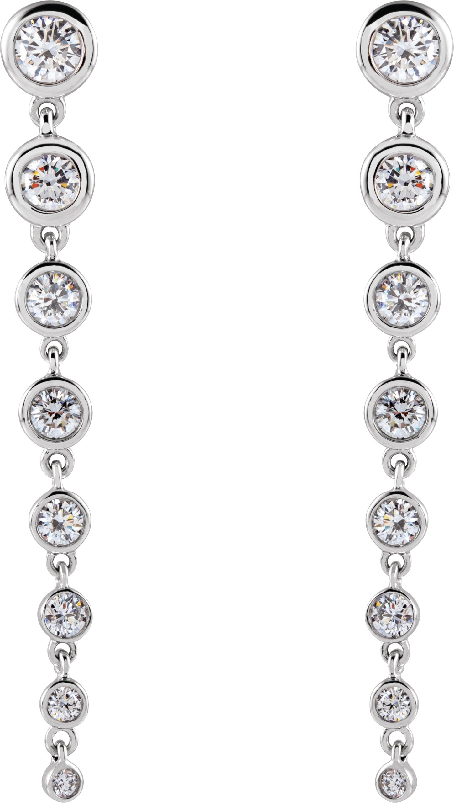 14K White Gold 1 3/4 CTW Lab-Grown Diamond Earrings