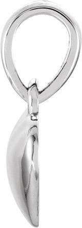 14K White Gold .03 CT Natural Diamond Heart Pendant