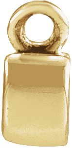 14K Yellow Gold 23x4.81 mm Petite Mama Script Necklace Center