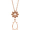 Monture de collier en or rose 14 carats, motif floral poire 8x5 mm, 40-45 cm