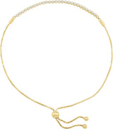 14K Yellow Gold 1/2 CTW Natural Diamond Bolo 9 1/2" Bracelet