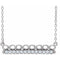 Collier en platine avec diamants naturels (0,25 carat au total) inspiré de l'infini, 45,7 cm (18 pouces).