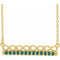 Collier barre 18 pouces en alexandrite naturelle jaune 14 carats, inspiré de l'infini