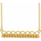 Collier barrette 18 pouces en citrine naturelle jaune 14 carats, inspiré de l'infini