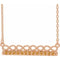 Collier barrette 16 pouces en or rose 14 carats avec citrine naturelle et motif infini