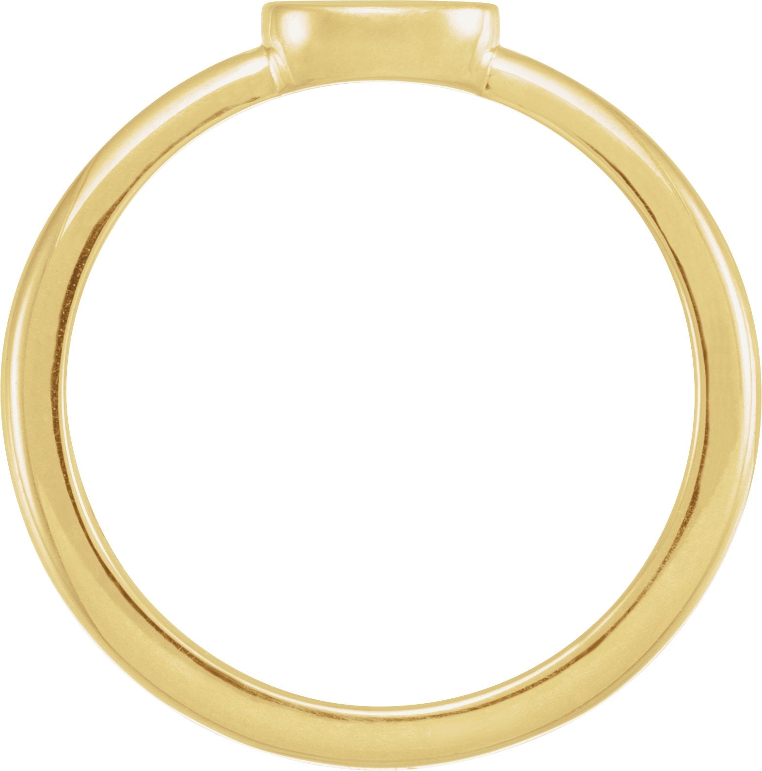 14K Yellow Gold 6.75x5 mm Oval Engravable Ring