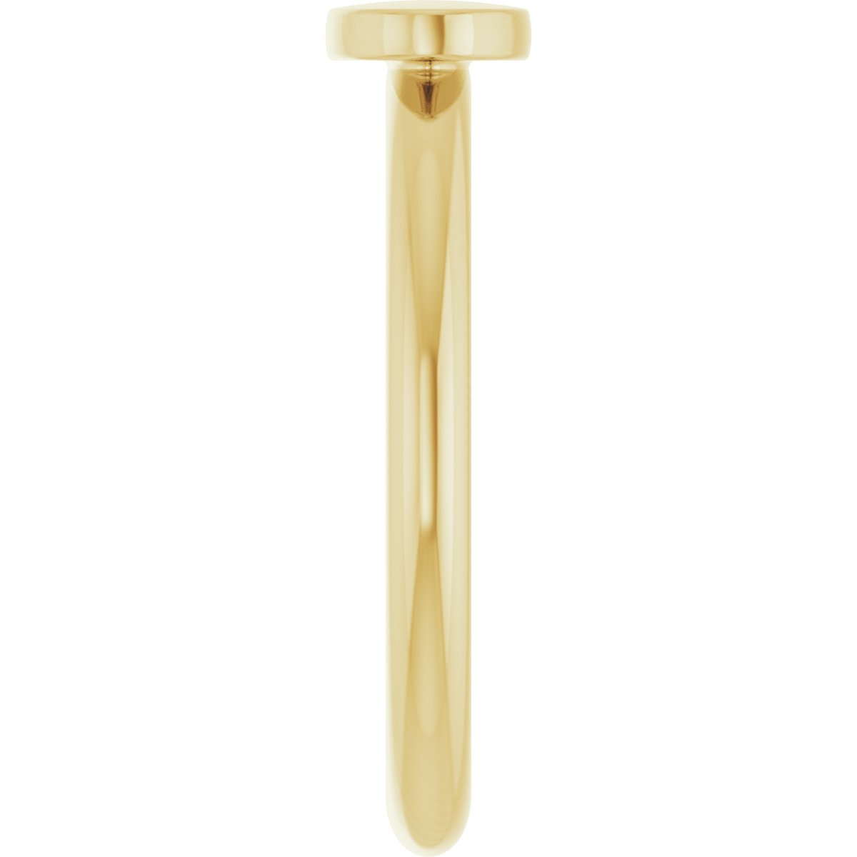 14K Yellow Gold 13x5.5 mm Oval Signet Ring