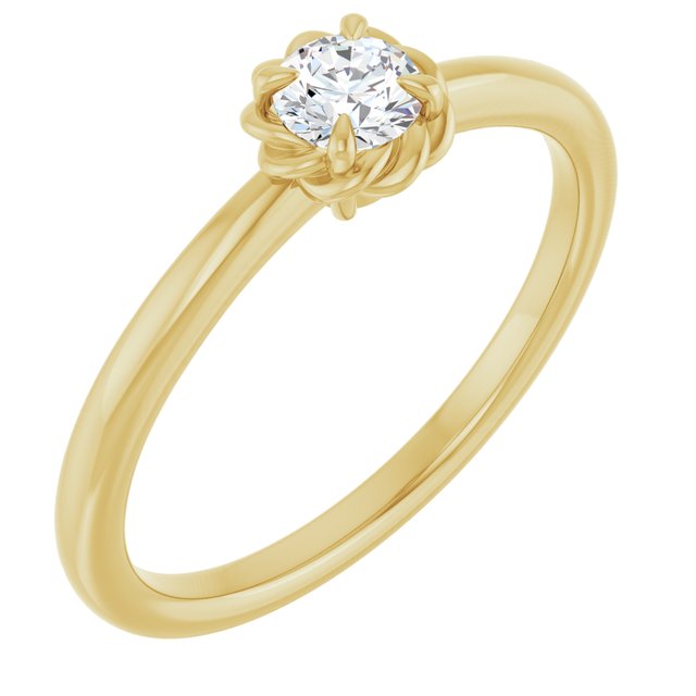 Bague solitaire en or jaune 14 carats avec saphir blanc naturel et monture corde