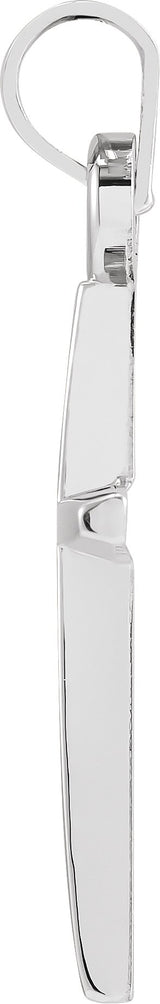 Sterling Silver 23.38x11.75 mm Cross Pendant