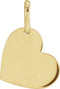 18K Yellow Gold Vermeil Be Posh® Engravable Heart Pendant