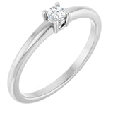 Bague en platine et saphir blanc naturel
