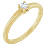 Bague en or jaune 14 carats et saphir blanc naturel
