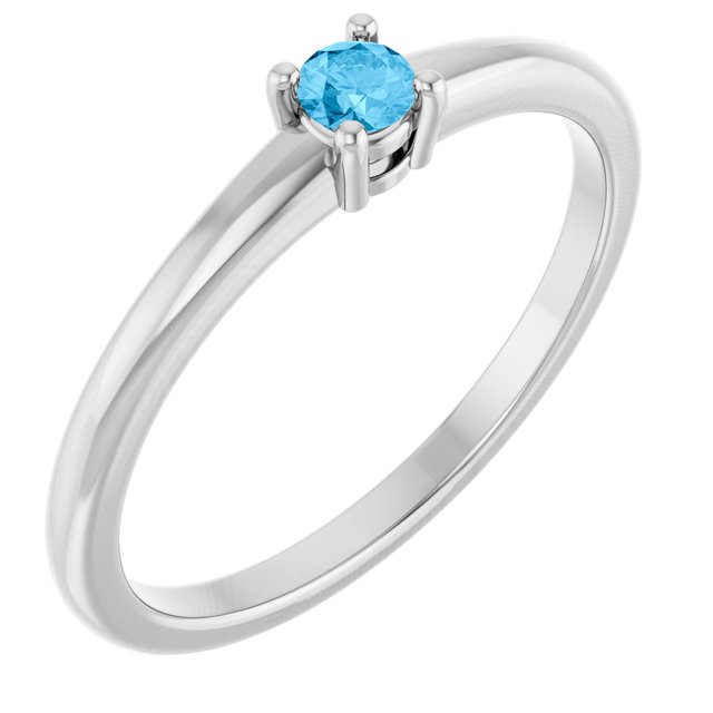 Bague en argent sterling et topaze bleue suisse naturelle