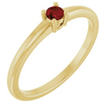 Bague en or 14 carats et grenat naturel du Mozambique