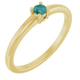 Bague en alexandrite jaune 14 carats de synthèse