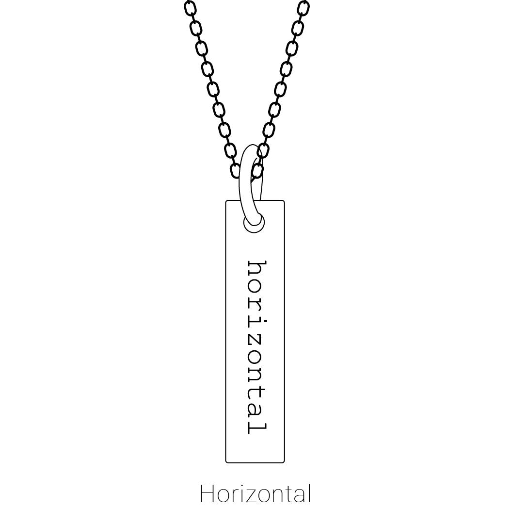 Sterling Silver Natural Citrine Family Engravable Bar Pendant