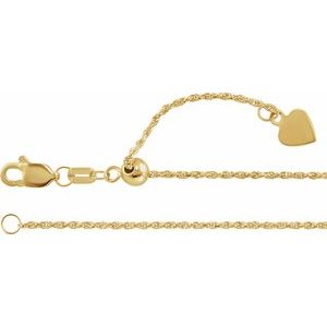 Chaîne corde 14K 1 mm