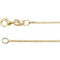 Chaîne à maillons carrés 18 carats de 1 mm