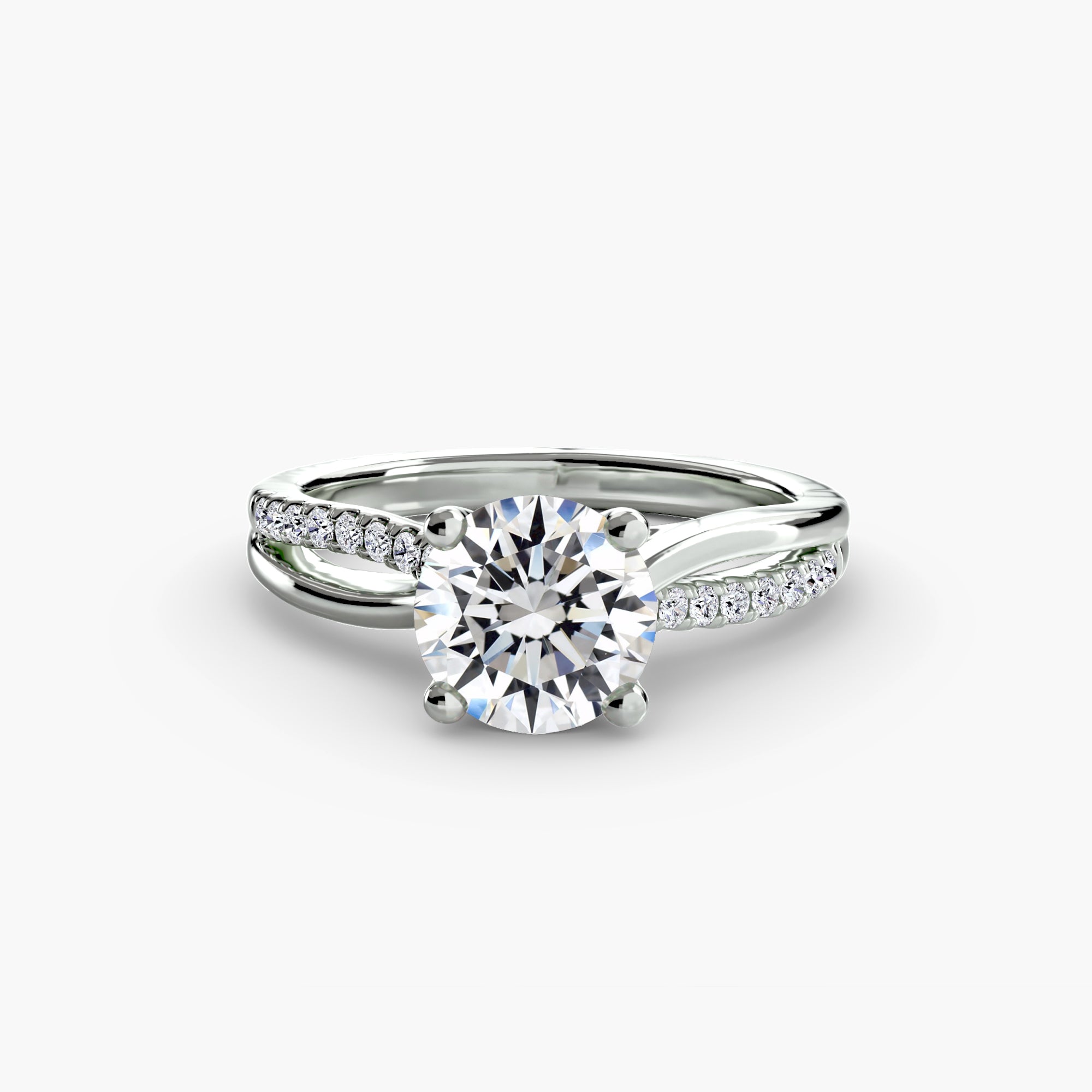 Le Solitaire Pavé Split Shank