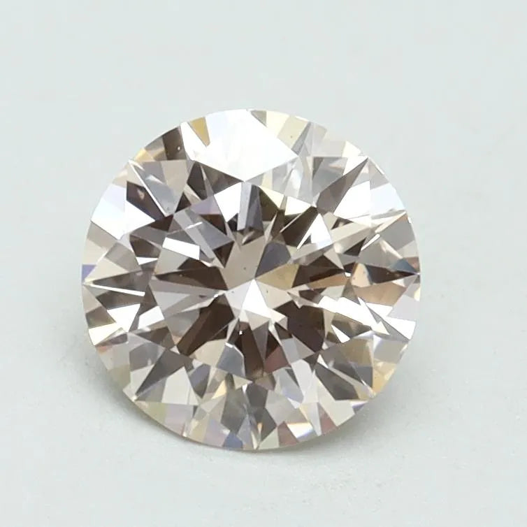 1.00ct Round Lab Grown Diamond (Colour Light Pink, Clarity VS2, Cut EX, IGI Certified)