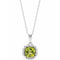 Collier de 45,7 cm (18 pouces) en or 14 carats, péridot blanc naturel et diamants naturels (0,04 carat au total).