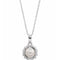 Collier de 45,7 cm (18 pouces) en or blanc 14 carats, perles de culture d'eau douce blanches et diamants naturels (0,04 carat au total).