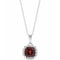 Collier de 45,7 cm (18 pouces) en or 14 carats, serti d'un grenat blanc naturel du Mozambique et de diamants naturels (0,04 carat au total).