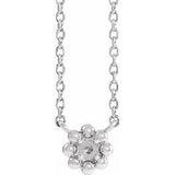 Collier pour enfant de 40 cm (16 pouces) avec perles rondes blanches 14 carats de 2 mm