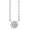 Collier pour enfant de 40 cm (16 pouces) avec perles rondes blanches 14 carats de 2 mm