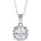 Collier de 45,7 cm (18 pouces) en or 14 carats, saphir blanc de laboratoire et diamants naturels (0,04 carat au total).