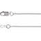 Chaîne gourmette en argent sterling de 1 mm