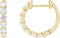 14K Yellow Gold 1 CTW Lab-Grown Diamond Hoop Earrings