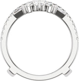 14K White Gold 1 1/5 CTW Lab-Grown Diamond Ring Guard