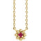 Collier pour enfant de 40 cm (16 pouces) en perles de rubis jaunes 14 carats cultivés en laboratoire
