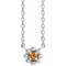 Collier jeune en perles de citrine naturelle platine 16 pouces