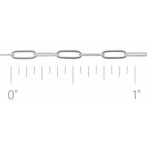 Chaîne en or 14 carats de 2 mm de diamètre, style trombone