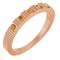 Bague empilable en or rose 14 carats et citrine naturelle