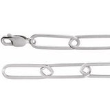 Chaîne en argent sterling de 6,2 mm de long, style trombone