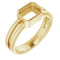 Monture de bague en émeraude jaune 18 carats de 7 x 5 mm