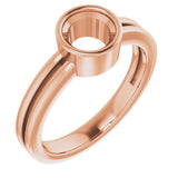 Bague ronde en or rose 18 carats de 6 mm